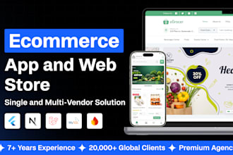 build an ecommerce mobile app and website