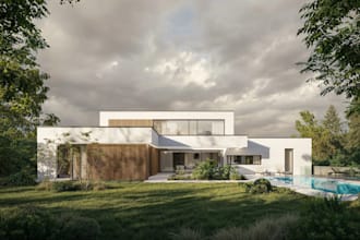 real estate cgi, building 2d plans for construction, exterior renovation render