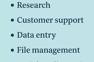 be your virtual assistant for admin tasks and office support