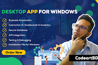 develop custom desktop app for windows