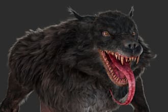 2d image sketch picture to 3d character,creature,3d animal design,vfx,animation