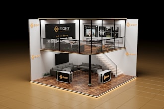 create modern trade show booth design