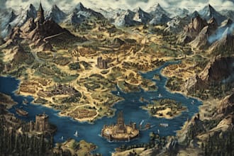 a custom battle map for dnd, fantasy, rpgs