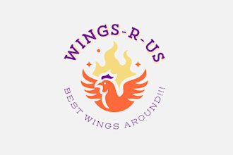 design awesome wings future store logo