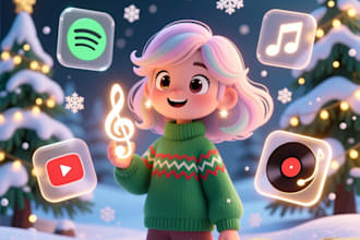 organic christmas music promotion spotify music amazon  music youtube music
