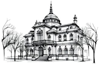 hand draw architecture and urban design sketches