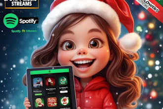 10x USA spotify music streams spotify followers promotion christmas paid ads