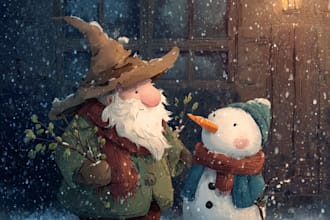 create magical holiday and festive childrens book illustrations christmas books