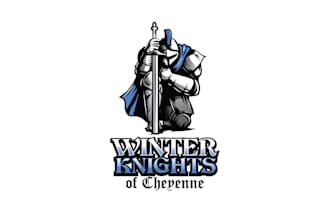 design winter knights medieval event logo