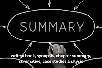write a book, synopsis, chapter summary, summative, case studies analysis