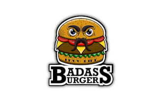 design a burger, chef, food and restaurant logo