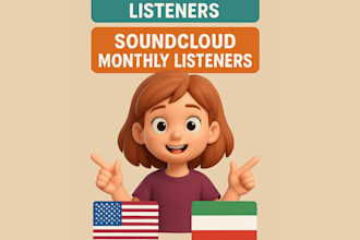 do spotify monthly listeners, soundcloud monthly listeners, US, and any country