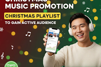 do organic christmas music promotion, christmas playlist to gain active audience