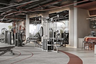 visualize gym interior,basement plan,gym layout design,gym facilty arrangement