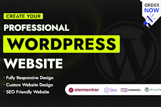 be your elementor pro expert for a professional wordpress website