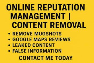 remove bad google results, mugshots, delete article news deindex negative links