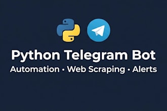 build a custom python telegram bot for automation and data monitoring
