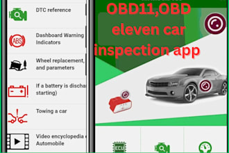 develop car inspection app, car diagnostic app, obd11 app, obd eleven app