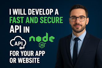 develop a fast and secure API in nodejs for your app or website