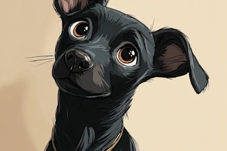 do a pet portrait in the disney style