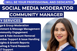 be your dedicated social media moderator facebook group admin tiktok moderator