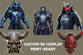 do 3d cosplay model wearable cosplay creation 3d helmet design 3d cosplay armor