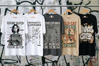 design custom streetwear and vintage t shirt