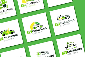 do a modern electric vehicle charging or eco friendly logo