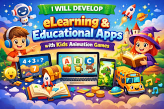 create interactive elearning, educational apps, and kids animation games
