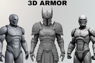 3d armor, cosplay armor, printable armor, 3d model for 3d printing