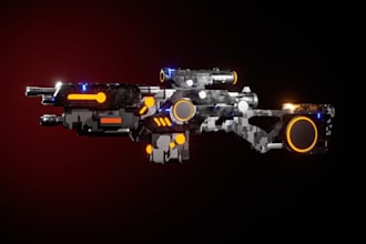3d weapon model,3d props,3d gunmodel roblox studio,roblox game assets,unity,ue5