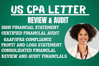 review financial statement CPA financial audit CPA mortgage letter, US appraisal