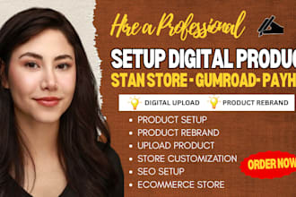 set up your stan store, payhip, etsy or gumroad to sell digital products