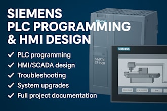 do plc programming in any siemens plc and hmi design