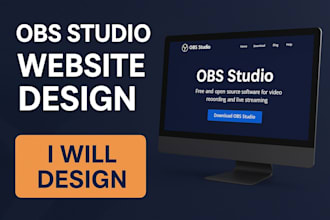 design a professional obs studio and streamyard website