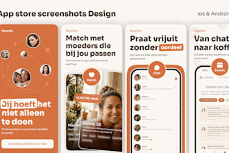 design app screenshots for app store and play store for conversion