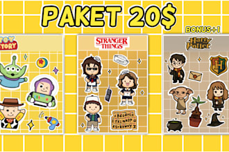 custom cartoon sticker designs