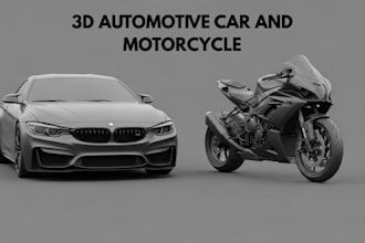 create 3d car, bike and motorcycle model for 3d printing