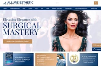 design aesthetic plastic surgery website cosmetics medspa surgeon doctor website