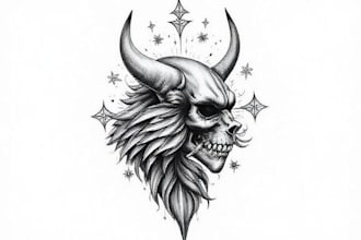 create unique realism tattoo design with my style