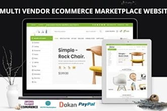 develop ecommerce website wordpress multivendor marketplace website dokan pro