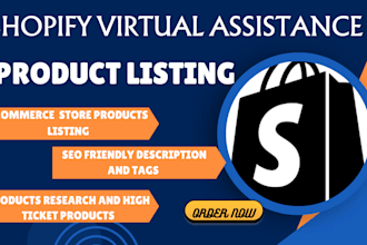 shopify product listing, manage collection or depop, etsy store management