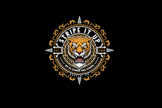 design looking tiger construction company logo