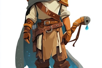 create a 2d character design and concept art for your game