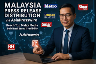 distribute your malaysia press release to top malay media via asiapresswire