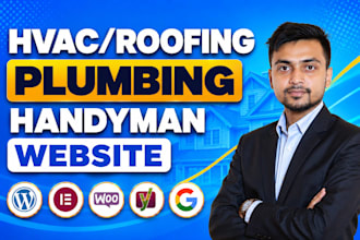 build plumbing website, hvac website or roofing website on wordpress