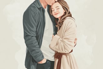 do couple portrait illustration