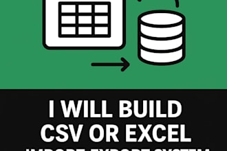 build excel import export system with database integration