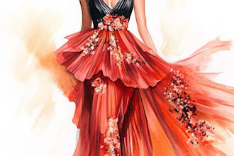 draw fashion illustration sketch  design illustration