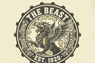 design a vintage beast logo